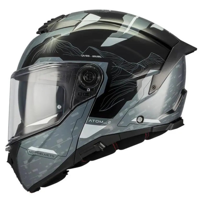 Kask szczękowy MT ATOM 2 SV HIGHLANDS BLACK/GREY czarny szary