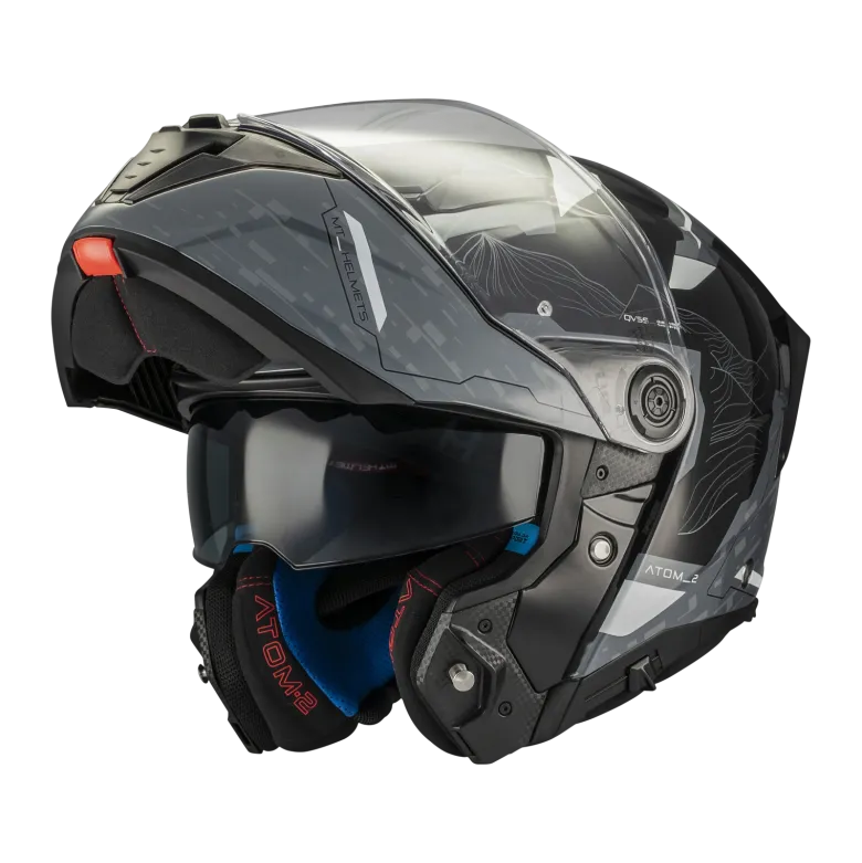 Kask szczękowy MT ATOM 2 SV HIGHLANDS BLACK/GREY czarny szary