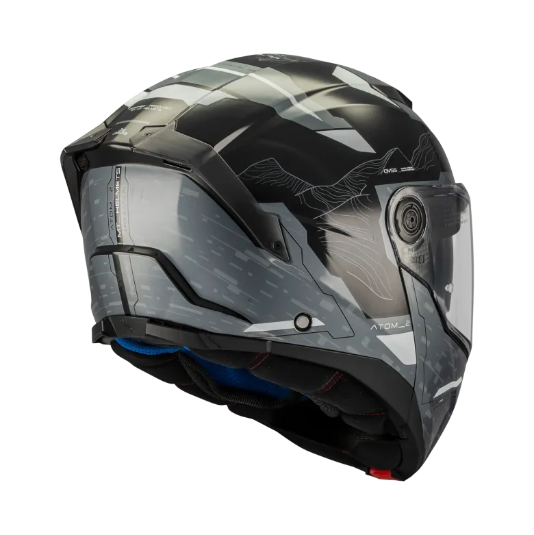 Kask szczękowy MT ATOM 2 SV HIGHLANDS BLACK/GREY czarny szary