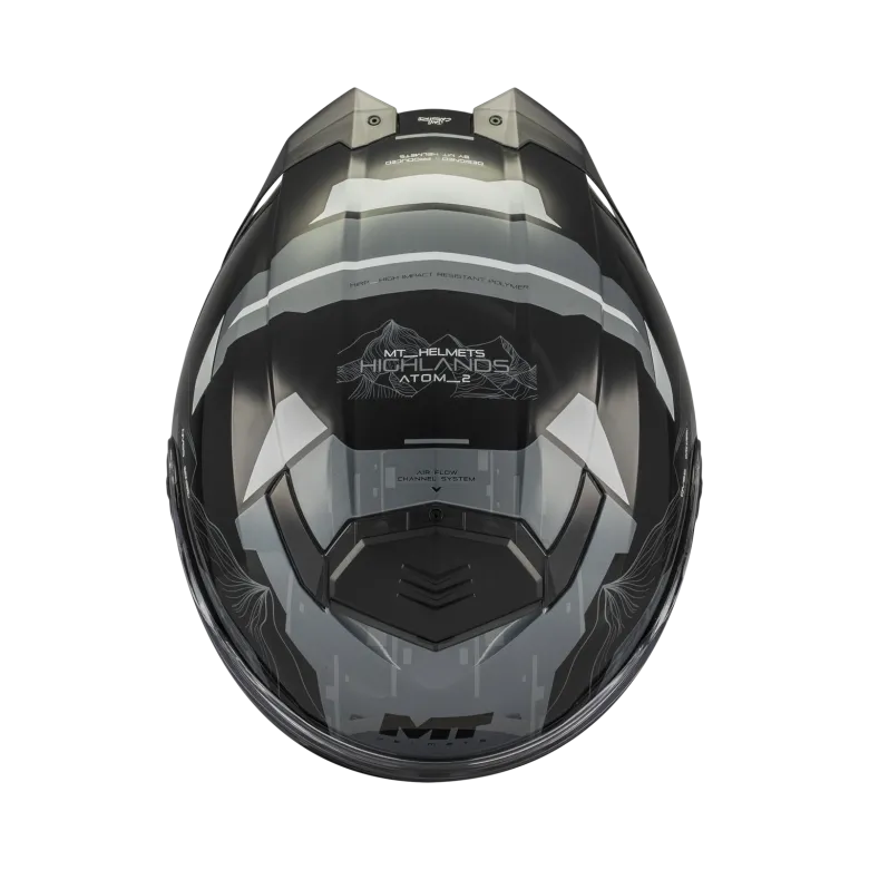 Kask szczękowy MT ATOM 2 SV HIGHLANDS BLACK/GREY czarny szary