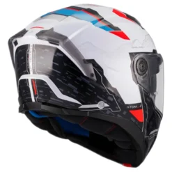 Kask szczękowy MT ATOM 2 SV HIGHLANDS WHITE/BLUE/RED biały czerwony niebieski czarny