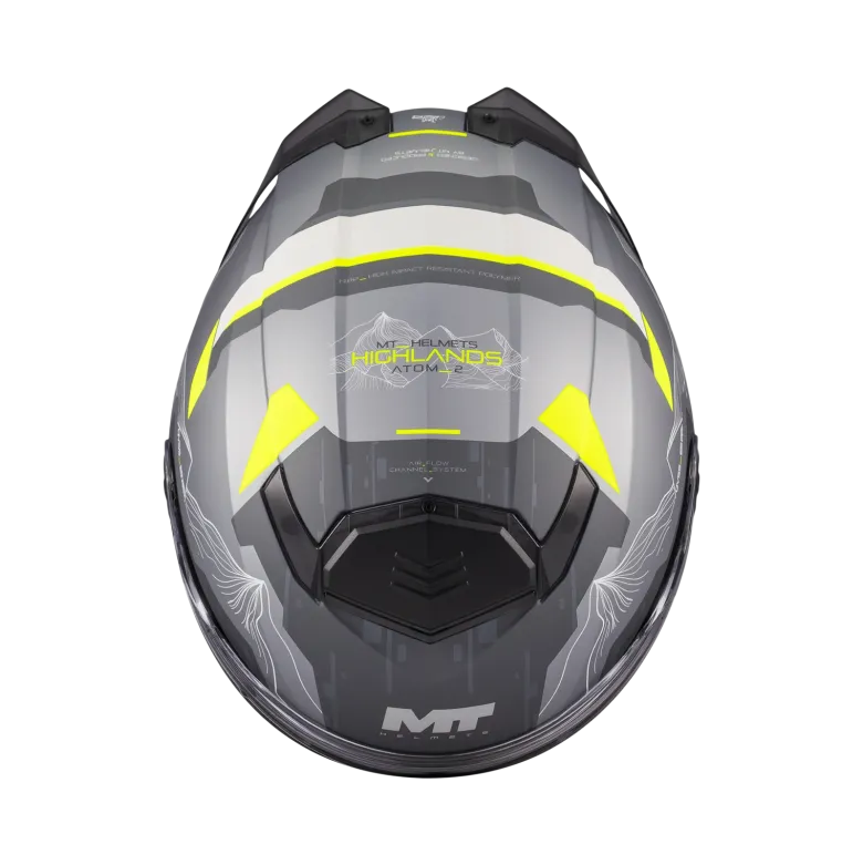 Kask szczękowy MT ATOM 2 SV HIGHLANDS SILVER/GREY srebrny szary