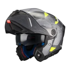Kask szczękowy MT ATOM 2 SV HIGHLANDS SILVER/GREY srebrny szary