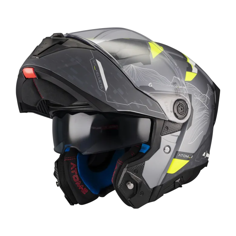 Kask szczękowy MT ATOM 2 SV HIGHLANDS SILVER/GREY srebrny szary