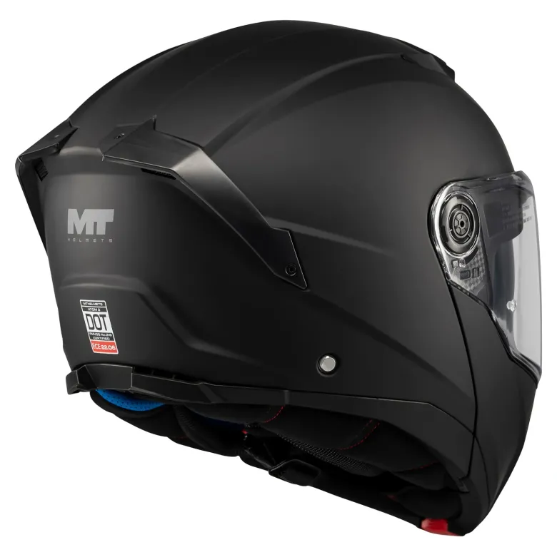 Kask szczękowy MT ATOM 2 SV PURE BLACK MATT czarny mat