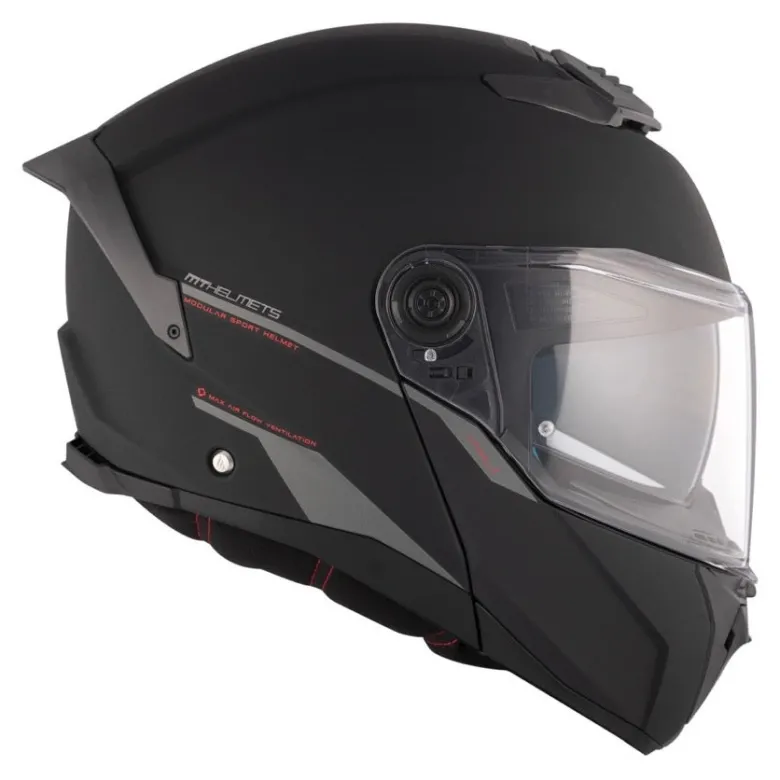 Kask szczękowy MT ATOM 2 SV SOLID MATT BLACK czarny mat
