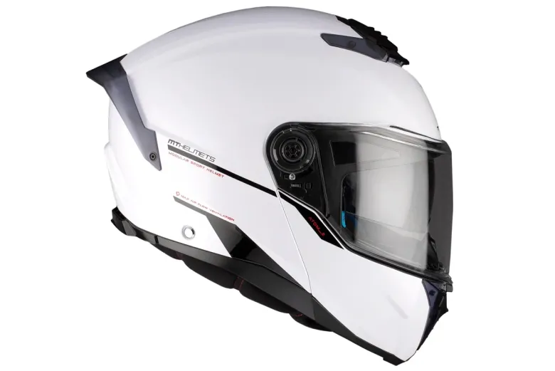 Kask szczękowy MT ATOM 2 SV SOLID GLOSS PEARL WHITE biały
