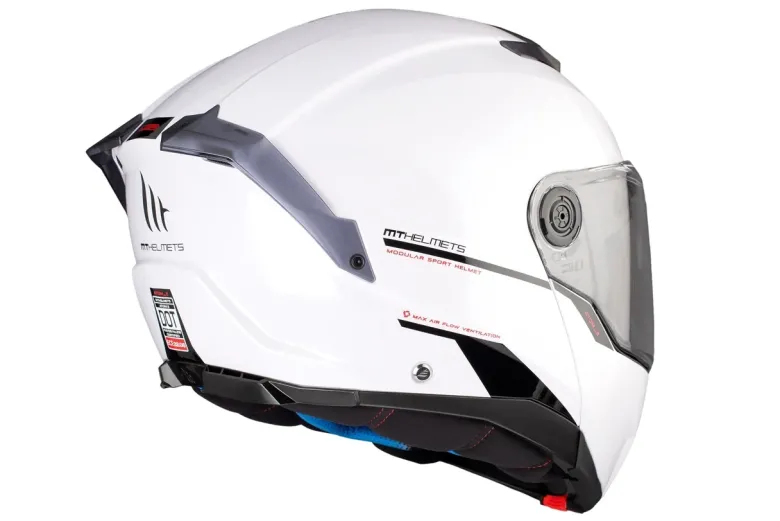 Kask szczękowy MT ATOM 2 SV SOLID GLOSS PEARL WHITE biały
