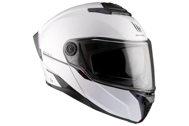 Kask szczękowy MT ATOM 2 SV SOLID GLOSS PEARL WHITE biały