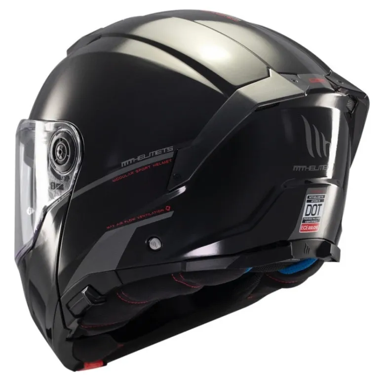 Kask szczękowy MT ATOM 2 SV SOLID GLOSS BLACK czarny