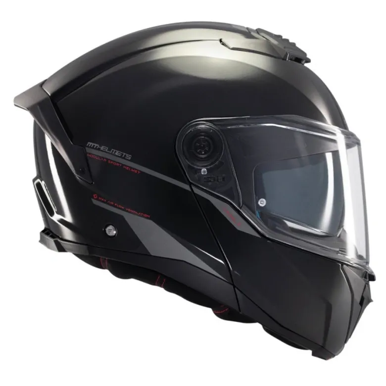 Kask szczękowy MT ATOM 2 SV SOLID GLOSS BLACK czarny