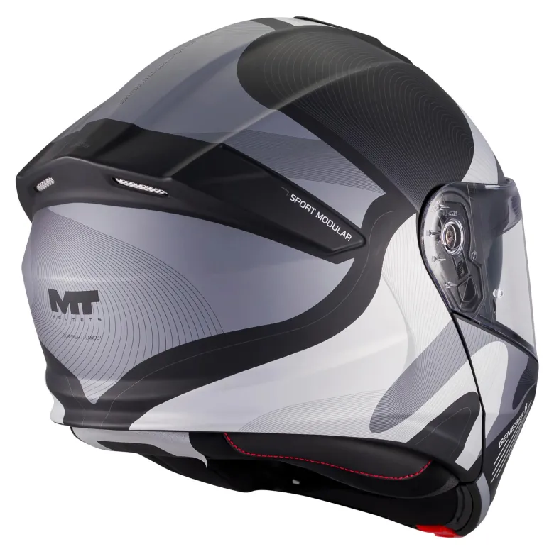 Kask szczękowy MT GENESIS R SV LANCER B12 MATT czarny szary biały