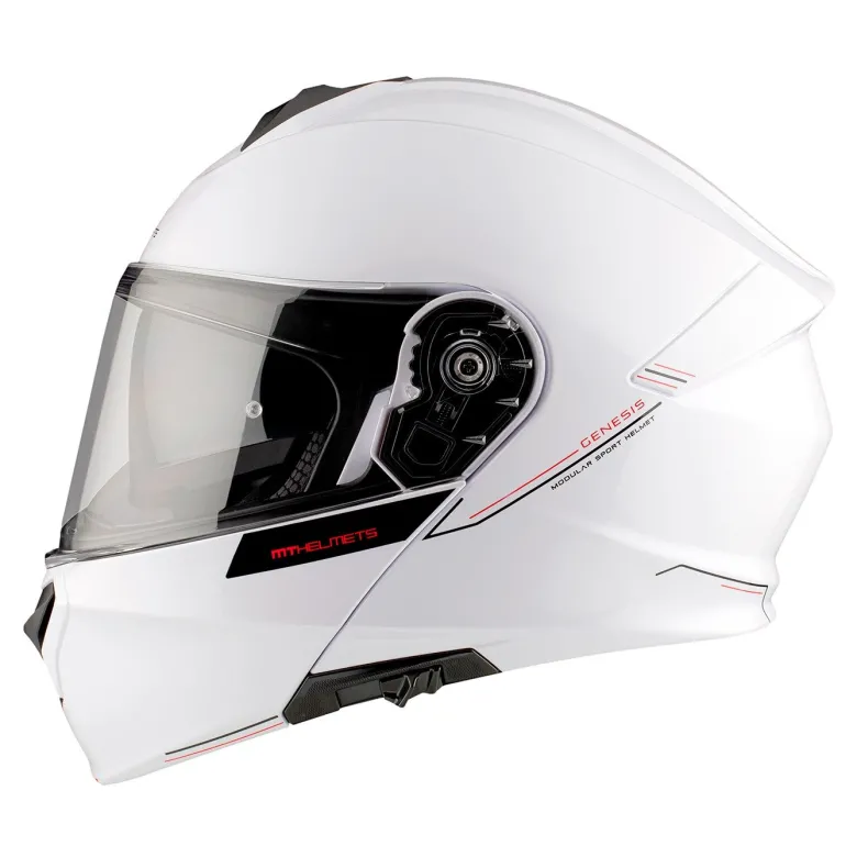 Kask szczękowy MT GENESIS SV SOLID GLOSS PEARL WHITE biały