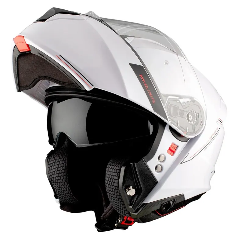 Kask szczękowy MT GENESIS SV SOLID GLOSS PEARL WHITE biały