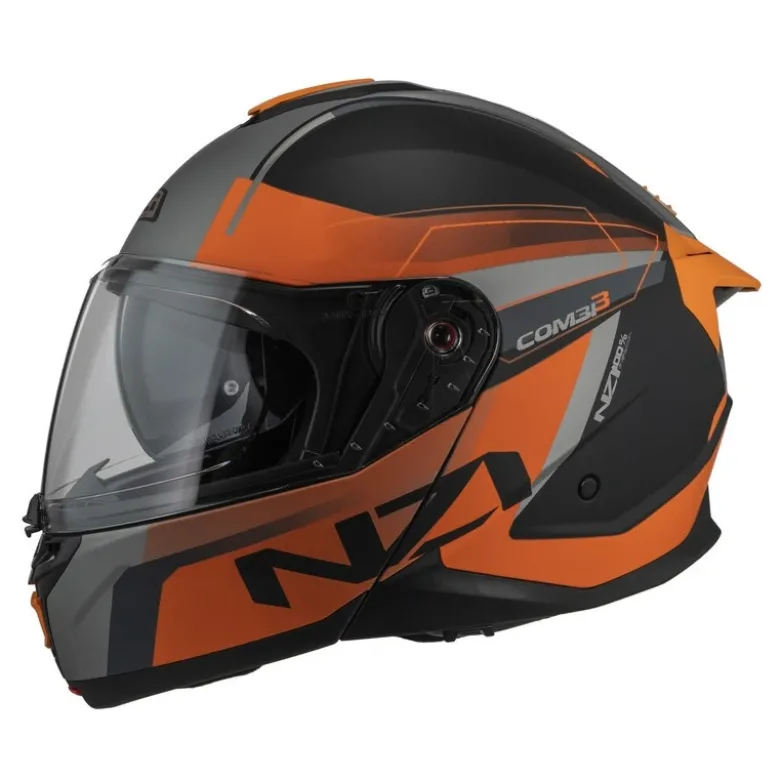 Kask szczękowy NZI COMBI 3 DUO DAILY BLACK ORANGE ANTRACITE MATT czarny pomarańczowy szary
