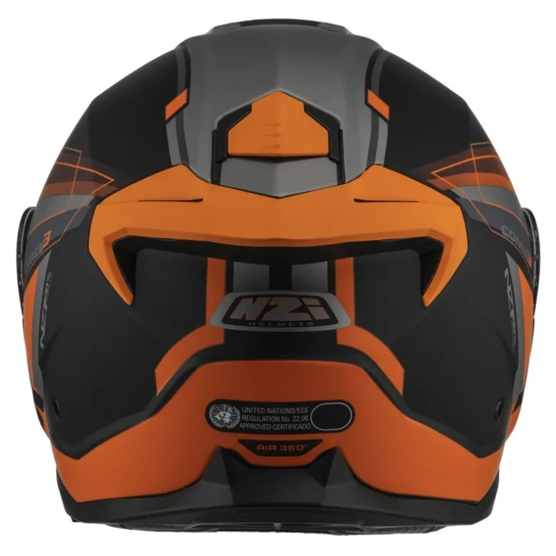 Kask szczękowy NZI COMBI 3 DUO DAILY BLACK ORANGE ANTRACITE MATT czarny pomarańczowy szary