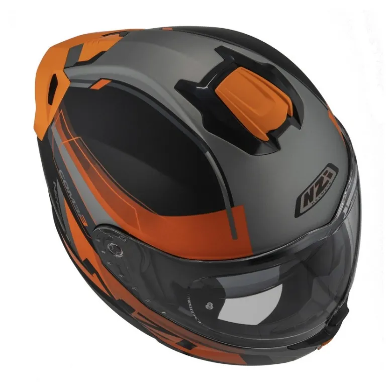 Kask szczękowy NZI COMBI 3 DUO DAILY BLACK ORANGE ANTRACITE MATT czarny pomarańczowy szary
