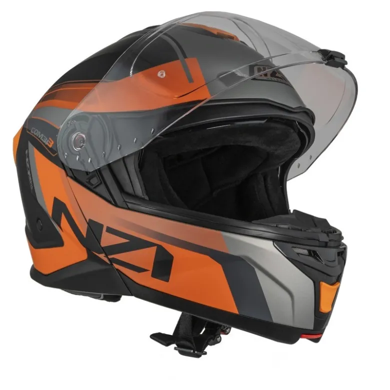 Kask szczękowy NZI COMBI 3 DUO DAILY BLACK ORANGE ANTRACITE MATT czarny pomarańczowy szary