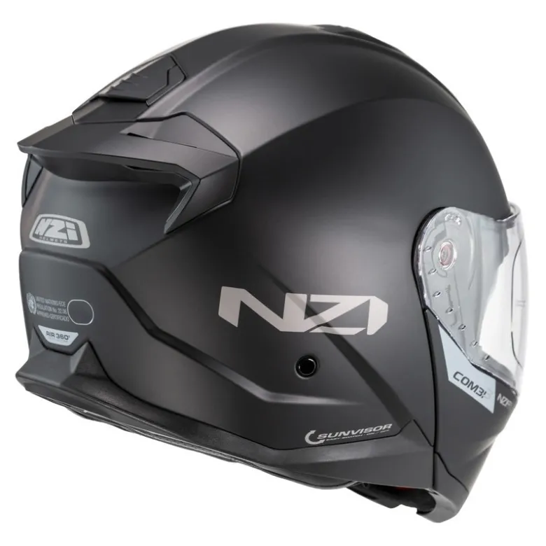 Kask szczękowy NZI COMBI 3 DUO MATT BLACK czarny mat