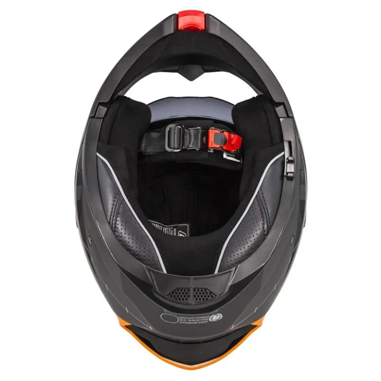 Kask szczękowy NZI COMBI 3 DUO METRIC ANTRACITE BLUE MATT szary niebieski