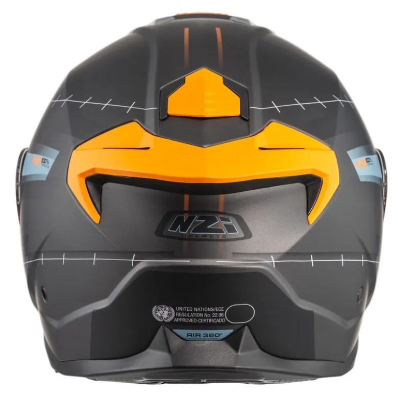 Kask szczękowy NZI COMBI 3 DUO METRIC ANTRACITE BLUE MATT szary niebieski