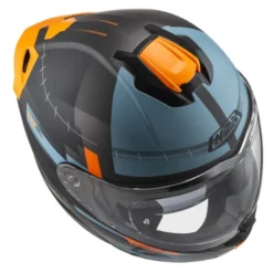 Kask szczękowy NZI COMBI 3 DUO METRIC ANTRACITE BLUE MATT szary niebieski