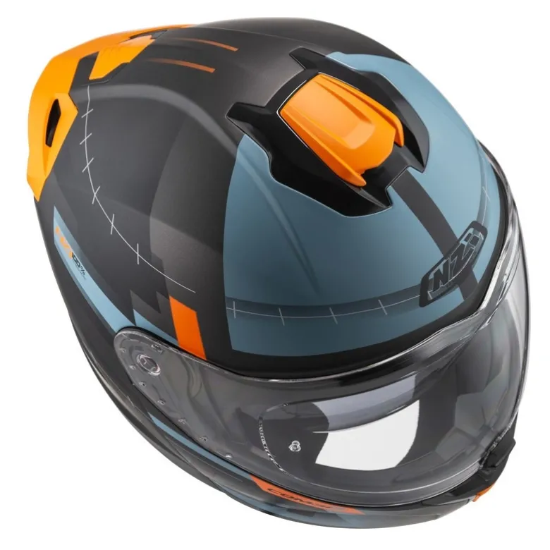 Kask szczękowy NZI COMBI 3 DUO METRIC ANTRACITE BLUE MATT szary niebieski