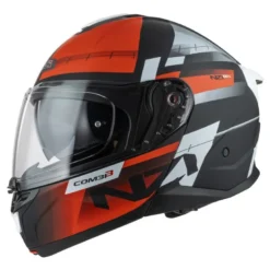 Kask szczękowy NZI COMBI 3 DUO METRIC BLACK RED MATT czarny czerwony