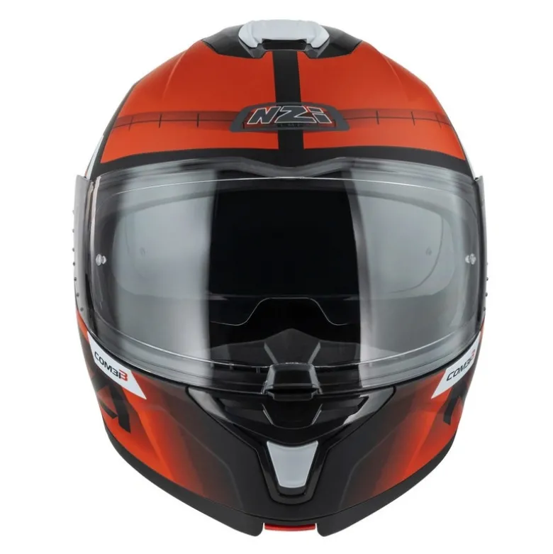 Kask szczękowy NZI COMBI 3 DUO METRIC BLACK RED MATT czarny czerwony