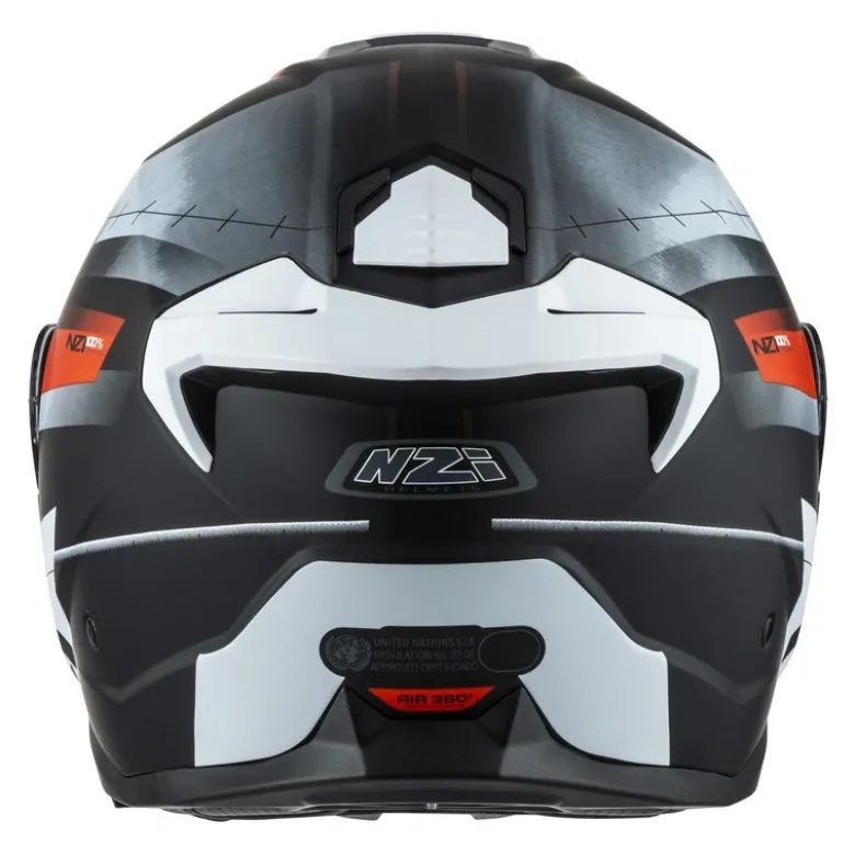 Kask szczękowy NZI COMBI 3 DUO METRIC BLACK RED MATT czarny czerwony