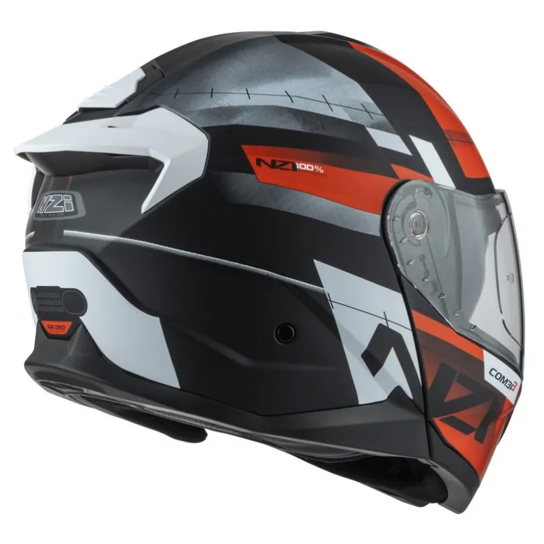 Kask szczękowy NZI COMBI 3 DUO METRIC BLACK RED MATT czarny czerwony