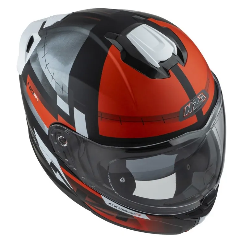 Kask szczękowy NZI COMBI 3 DUO METRIC BLACK RED MATT czarny czerwony