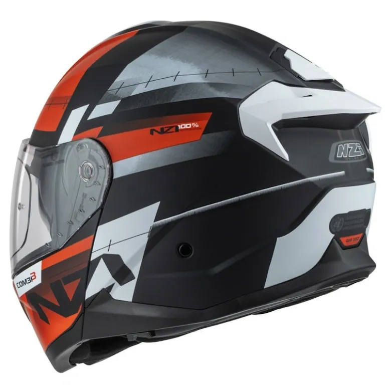 Kask szczękowy NZI COMBI 3 DUO METRIC BLACK RED MATT czarny czerwony
