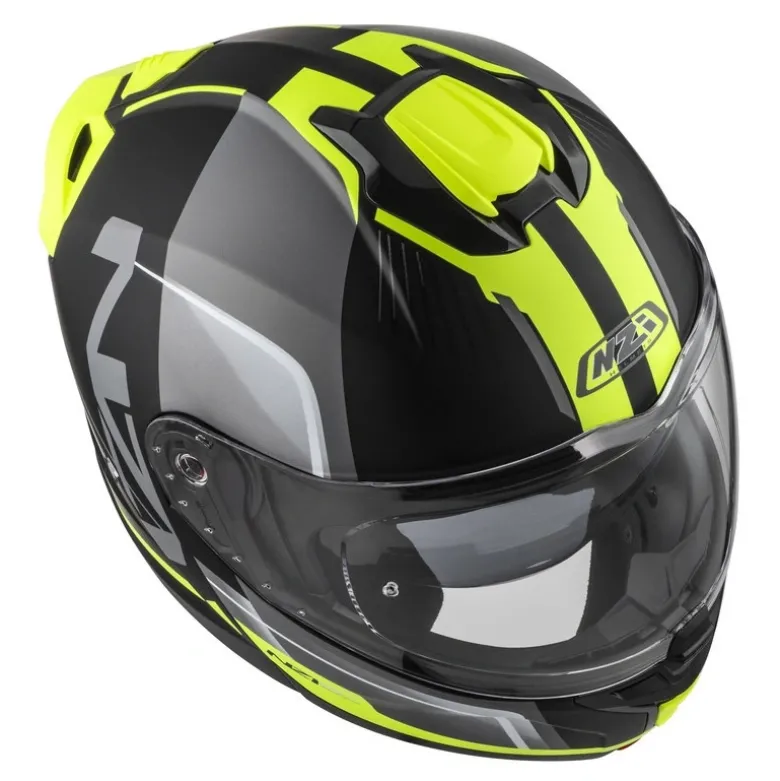 Kask szczękowy NZI COMBI 3 DUO ORBE BLACK ANTRACITE YELLOW MATT szary żółty