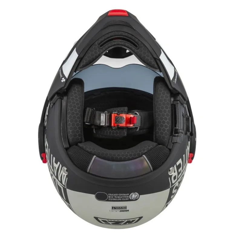 Kask szczękowy NZI MINIMOD INVOLT GREY BLACK GREY MATT szary czarny