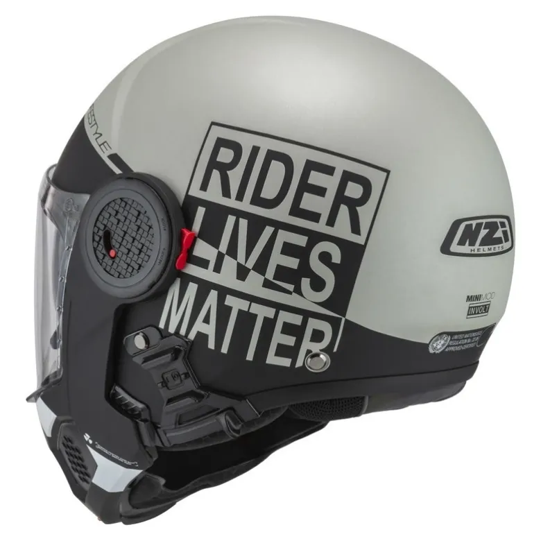 Kask szczękowy NZI MINIMOD INVOLT GREY BLACK GREY MATT szary czarny