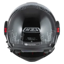 Kask szczękowy NZI MINIMOD META BLACK SILVER czarny srebrny