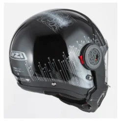 Kask szczękowy NZI MINIMOD META BLACK SILVER czarny srebrny