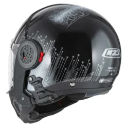 Kask szczękowy NZI MINIMOD META BLACK SILVER czarny srebrny