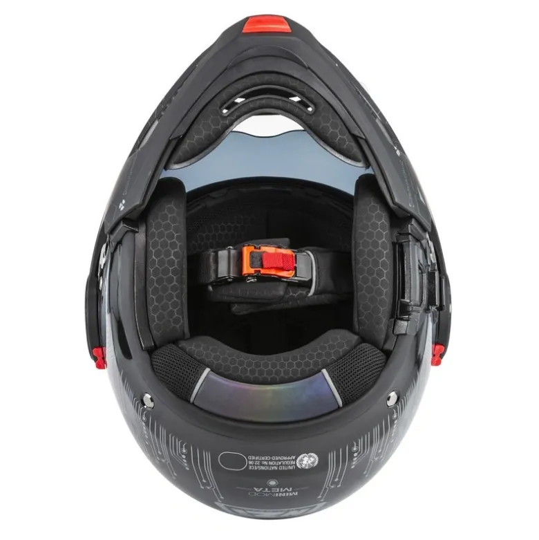 Kask szczękowy NZI MINIMOD META BLACK SILVER czarny srebrny