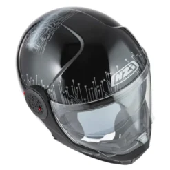 Kask szczękowy NZI MINIMOD META BLACK SILVER czarny srebrny