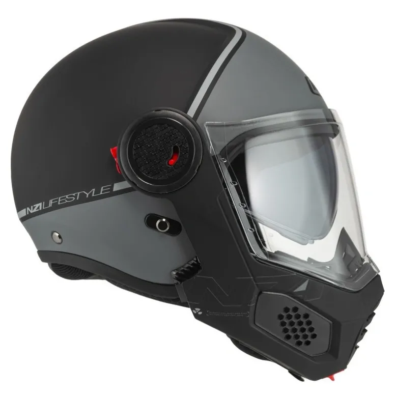Kask szczękowy NZI MINIMOD SMART BLACK ANTRACITE MATT czarny szary