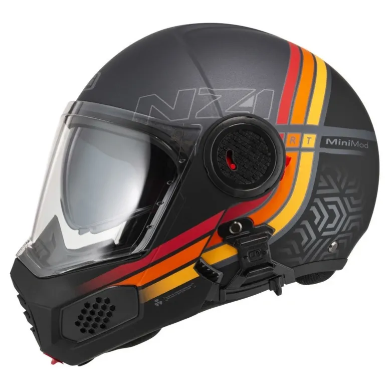 Kask szczękowy NZI MINIMOD WATSON BLACK ANTRACITE MATT szary czarny