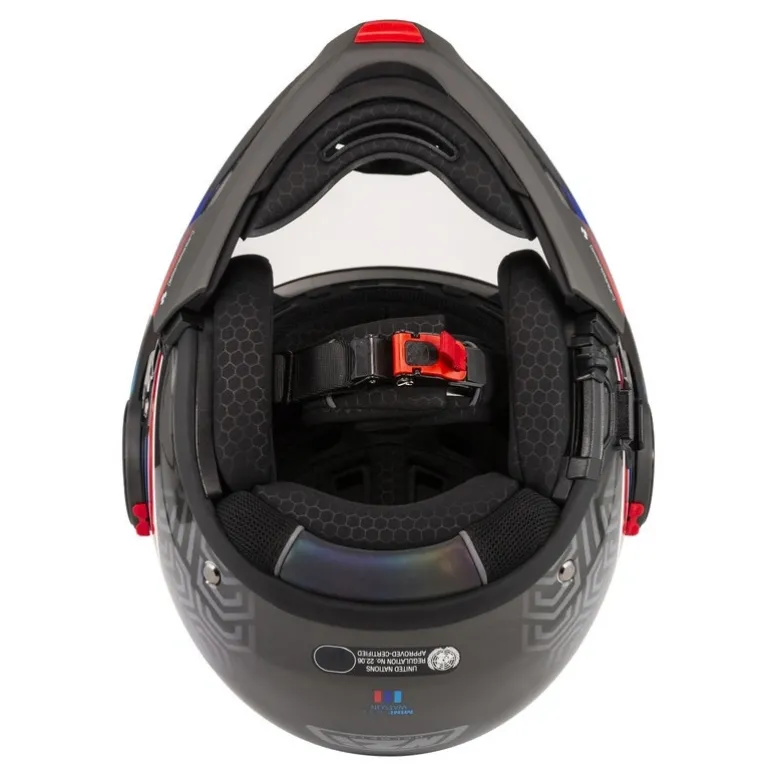 Kask szczękowy NZI MINIMOD WATSON WHITE BLACK POWER biały czarny