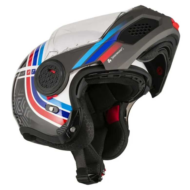 Kask szczękowy NZI MINIMOD WATSON WHITE BLACK POWER biały czarny