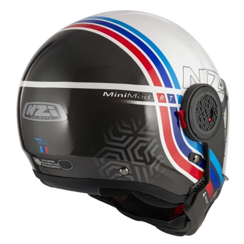 Kask szczękowy NZI MINIMOD WATSON WHITE BLACK POWER biały czarny