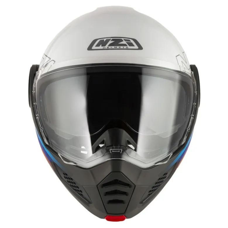 Kask szczękowy NZI MINIMOD WATSON WHITE BLACK POWER biały czarny