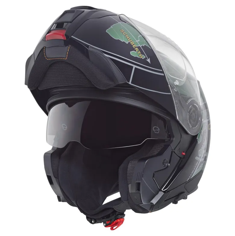 Kask szczękowy SCHUBERTH C5 ECE GLOBE GREEN zielony czarny