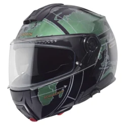 Kask szczękowy SCHUBERTH C5 ECE GLOBE GREEN zielony czarny