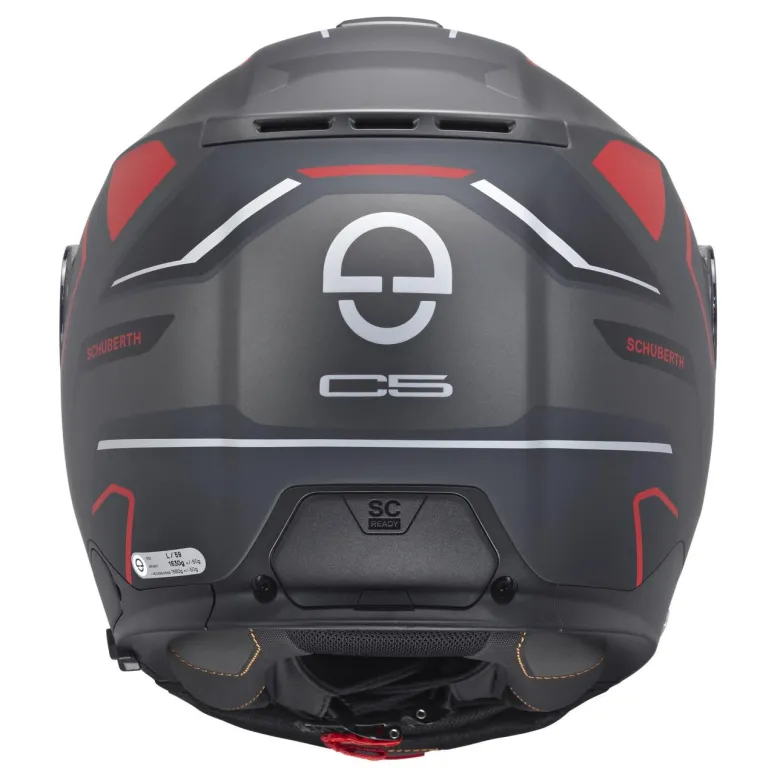 Kask szczękowy SCHUBERTH C5 ECE OMEGA ANTHRACITE czarny szary czerwony